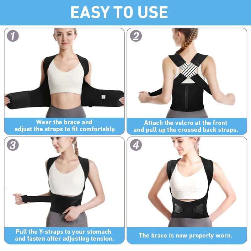 Premium Posture Corrector - Relieve Sciatica, Fix Neck Hump, and Restore Your Natural Curve