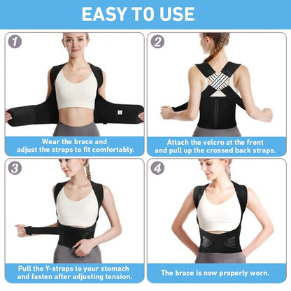 Premium Posture Corrector - Relieve Sciatica, Fix Neck Hump, and Restore Your Natural Curve