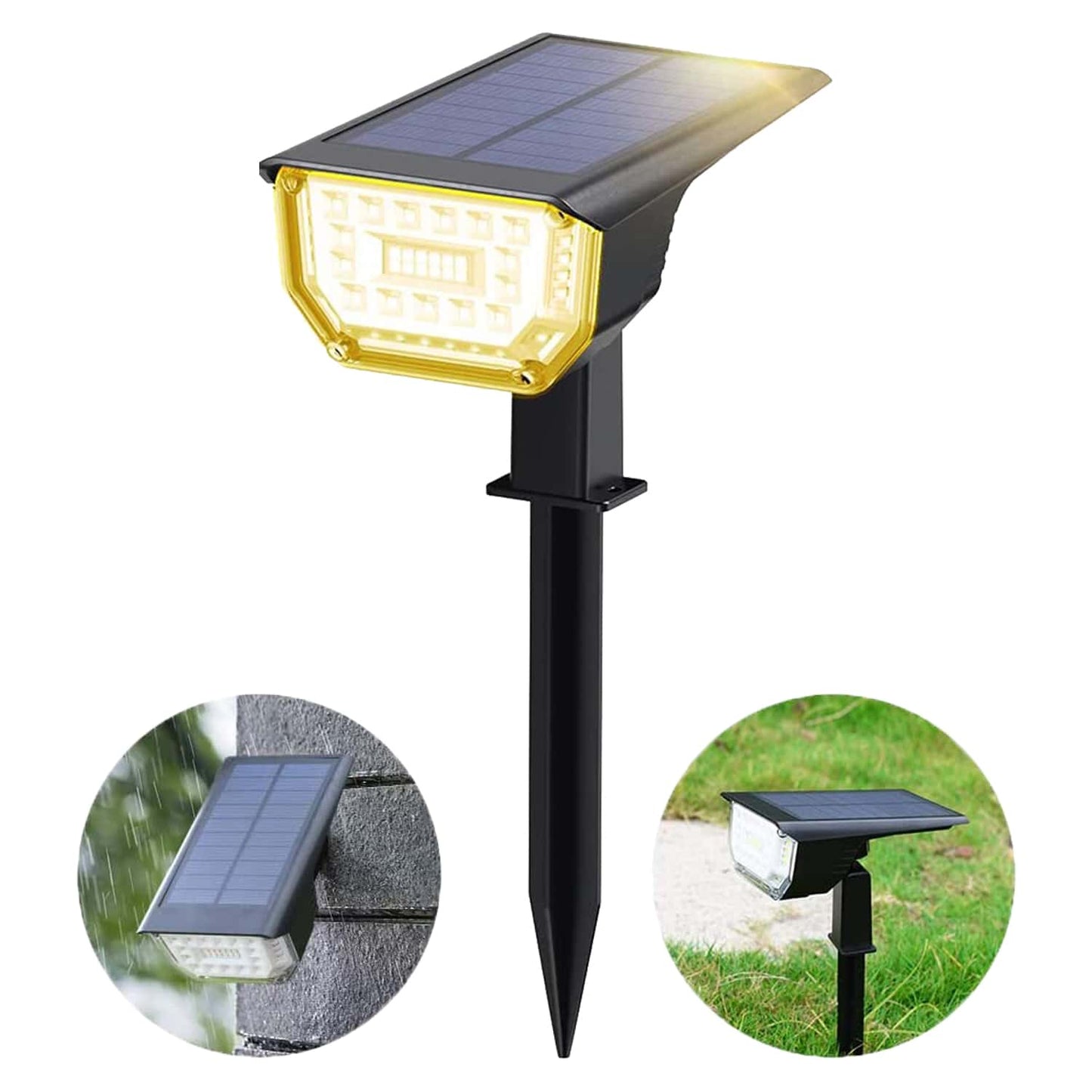 Kaliiqo™ Solar Ground & Wall Light – Dual Lighting Modes
