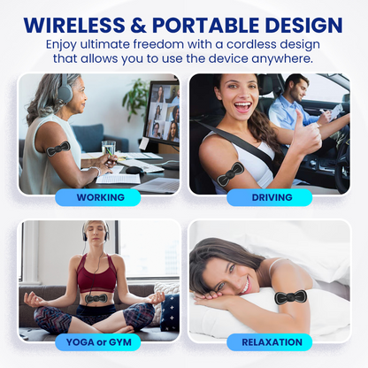 Wireless Portable Physiotherapy Massage Device - Full-Body Pain Relief
