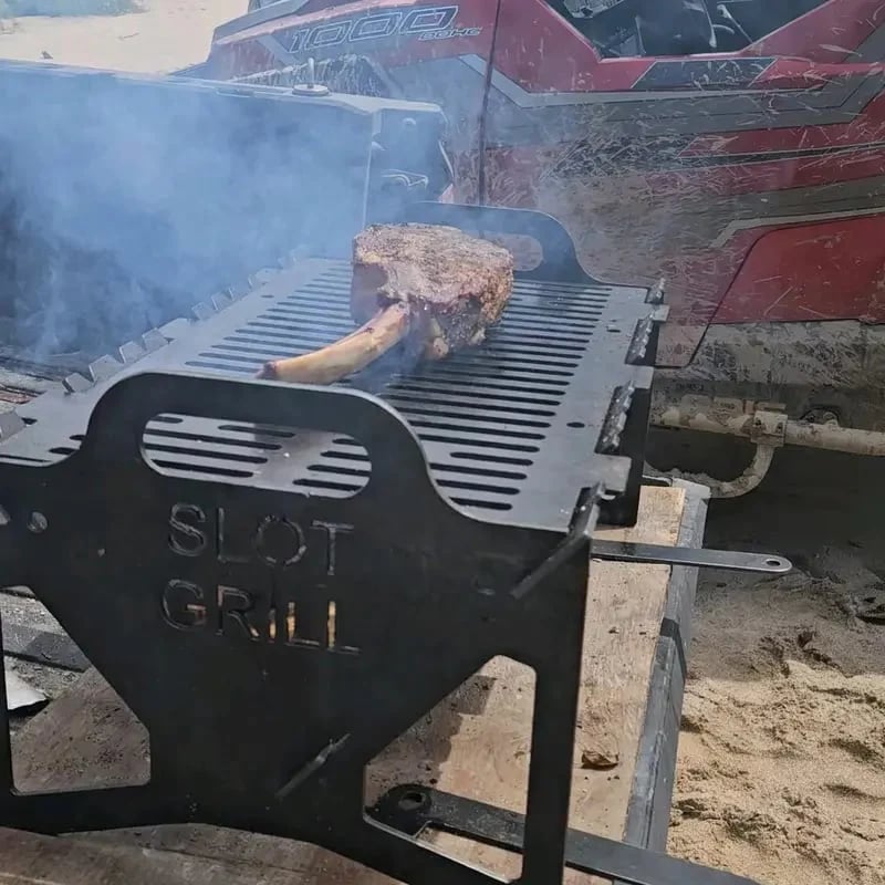 🍖Slot Grill - Collapsible BBQ Grill for Easy Storage Steel