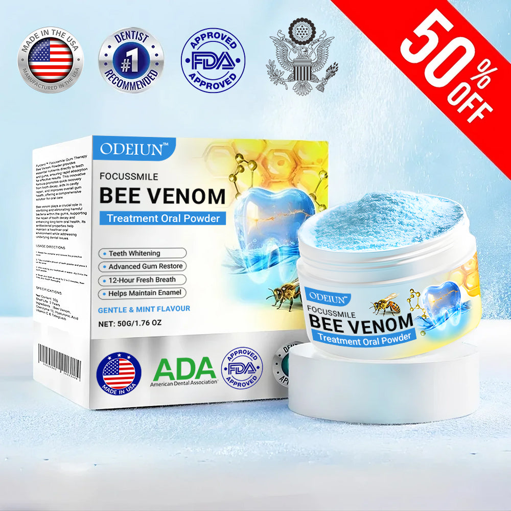 🔥🔥Odeiun™ Bee Venom Gum Repair Powder 🐝 (ADA Approved) 🎁 Flash Sale – Restore Teeth & Gums Now!