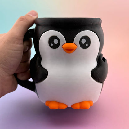 🐧Cute Penguin Ice Cream Pint Cozy with Spoon Holder - 3D Printed Insulated Holder