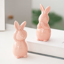 Deaf, Blind, and Mute Rabbit Figurine