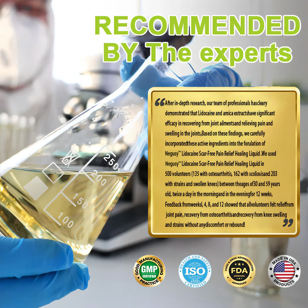 ✅Official Store: Negusy™ Lidocaine Scar-Free Pain Relief Healing Liquid👨‍⚕️USA Osteopathic Medical Association （AAOS）Approved(Reducing joint swelling, pain, stiffness, redness, warmth, soreness and joint fatigue )✨