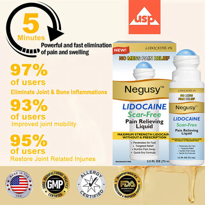 ✅Official Store: Negusy™ Lidocaine Scar-Free Pain Relief Healing Liquid👨‍⚕️USA Osteopathic Medical Association （AAOS）Approved(Reducing joint swelling, pain, stiffness, redness, warmth, soreness and joint fatigue )✨