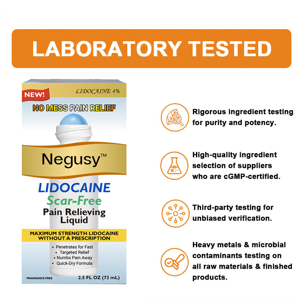 ✅Official Store: Negusy™ Lidocaine Scar-Free Pain Relief Healing Liquid👨‍⚕️USA Osteopathic Medical Association （AAOS）Approved(Reducing joint swelling, pain, stiffness, redness, warmth, soreness and joint fatigue )✨