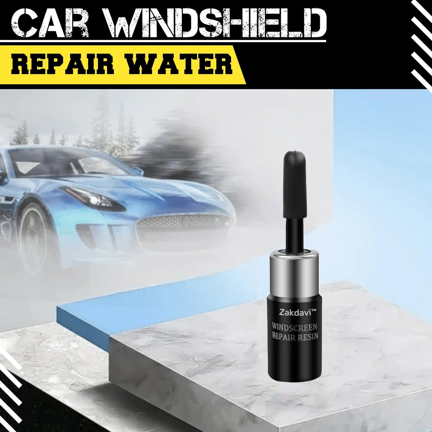 🚗💎 Zakdavi™ Automotive Glass Nano Repair Kit – Total Solution for Crack & Scratch Restoration ✨🔧