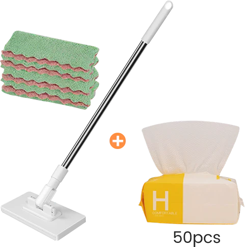 💦 Last Day: 50% OFF – Disposable Dust Mop with 4 Reusable Cloths